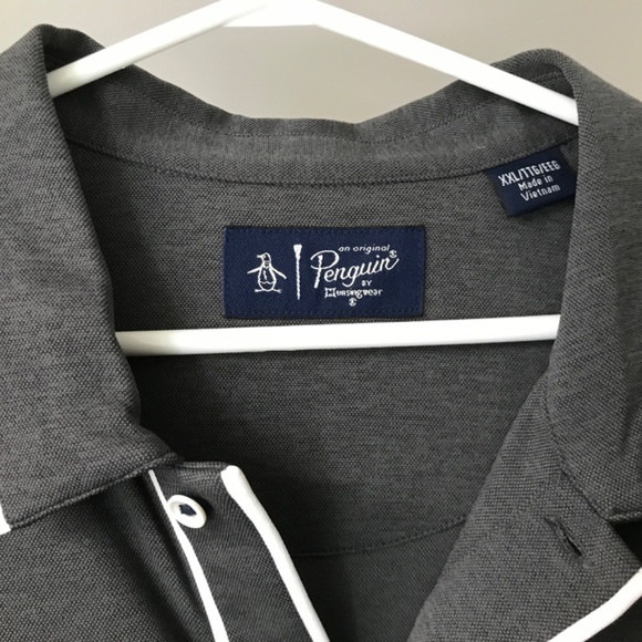 Penguin Polo Shirt Mens XXL Grey by Munsingwear - Picture 6 of 7